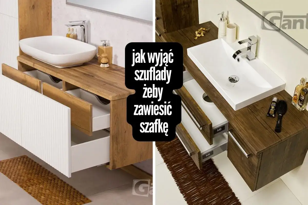Jak zrobić szafkę pod umywalkę? Zobacz, jak wyjąć szuflady, by łatwo zamontować mebel.